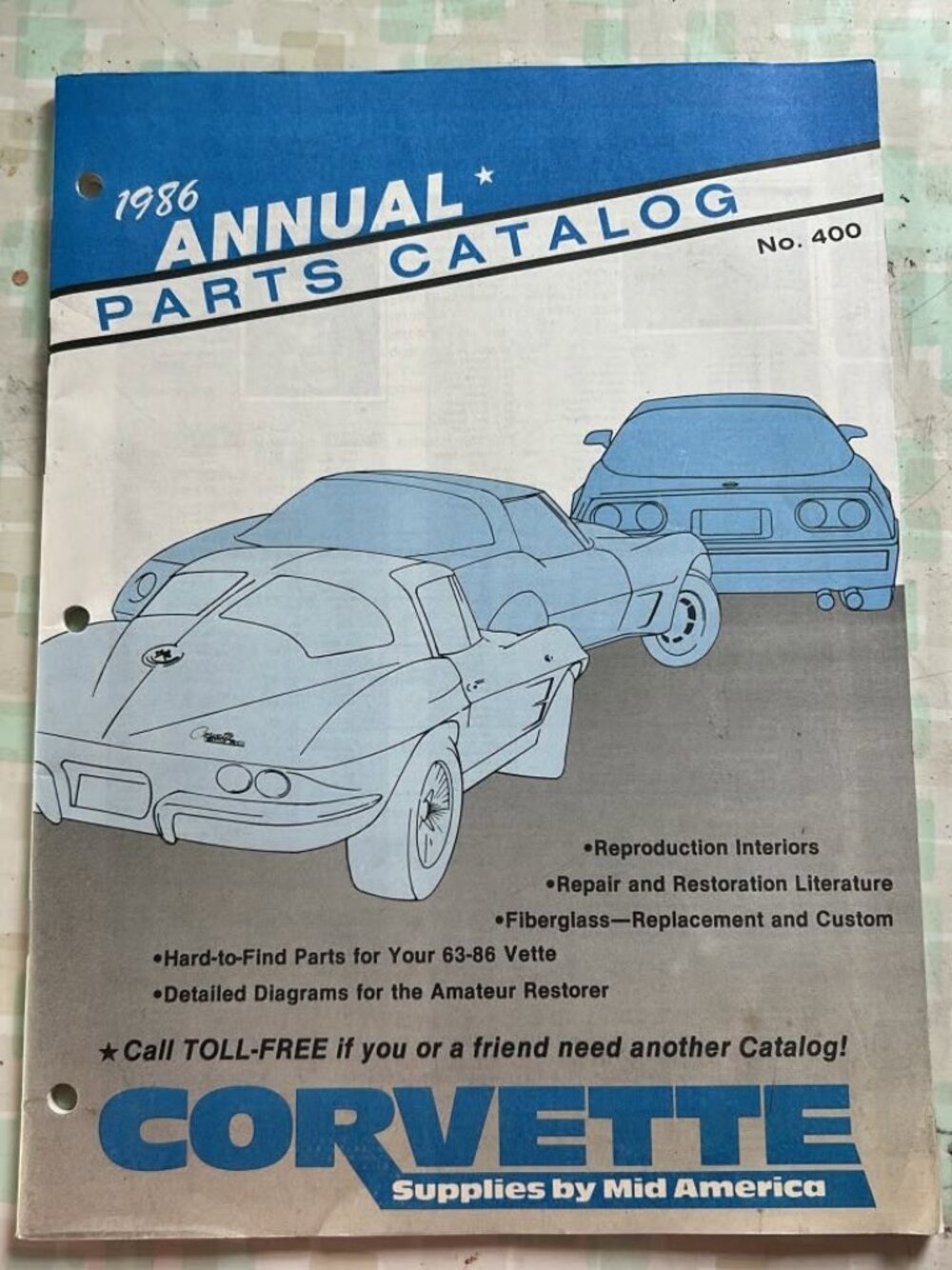 Corvette Supplies by Mid America parts & restoration Catalog 1986